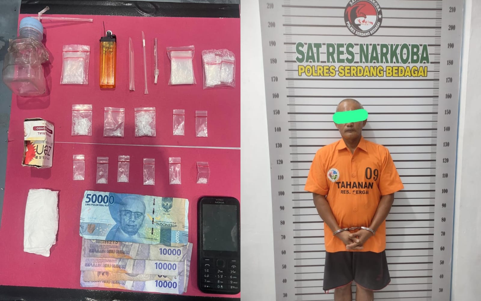 Unus Tak Berkutik Saat Ditangkap Sat Narkoba Polres Sergai