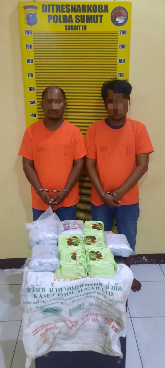 Polda Sumut Gagalkan Penyelundupan 9 Kg Sabu, Dua Kurir Ditangkap di Tanjungbalai